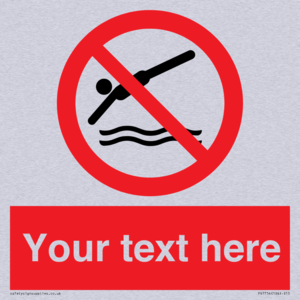 Custom prohibition no diving